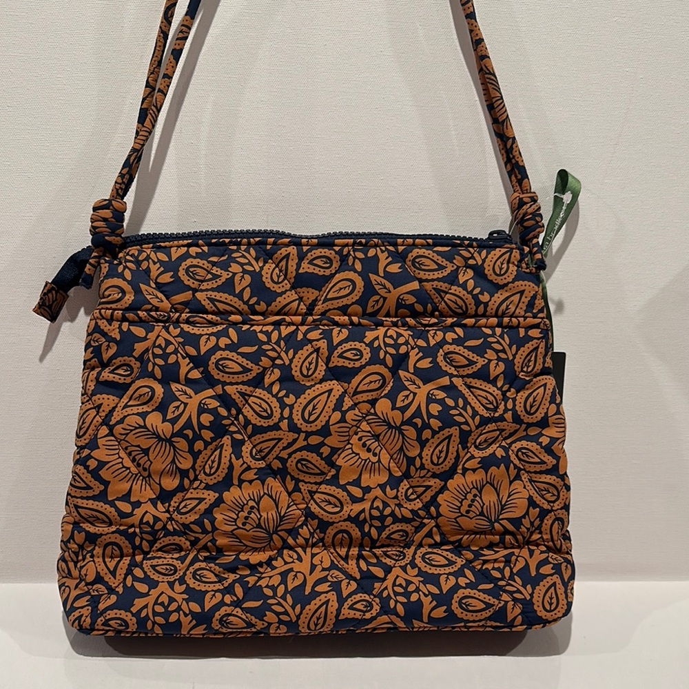 NWT Vera Bradley Original Hipster Lotus Montage Roasted Pecan Crossbody/Shoulder